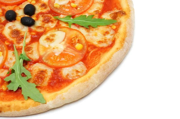 Вегетарианская пицца с помидорами — стоковое фото