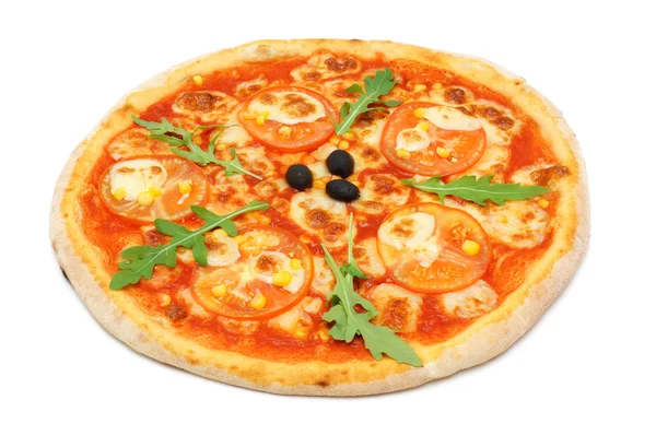 Vegeterian pizza met tomaat — Stockfoto