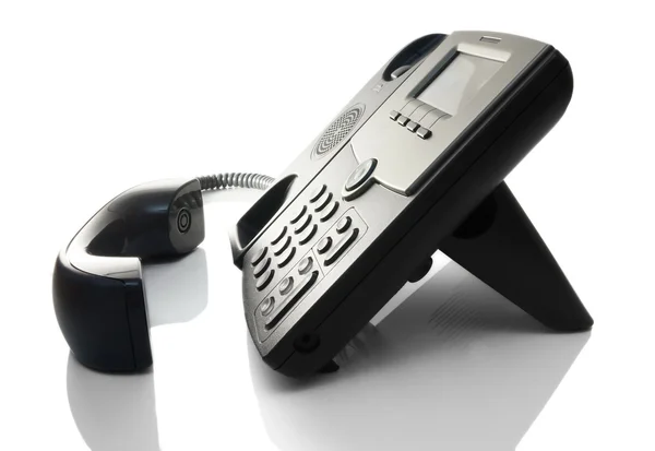 Telefon vom Haken auf weißem Hintergrund — Stockfoto