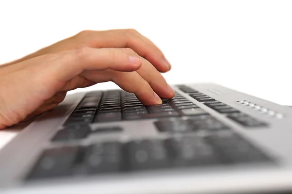 Businessman hands typing on keyboard — Stock Photo, Image