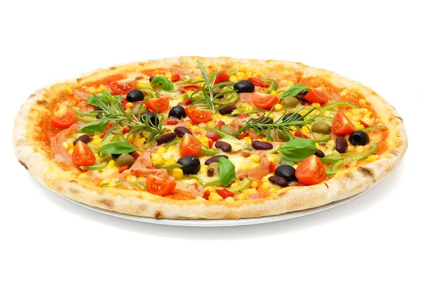 Большая итальянская пицца — стоковое фото