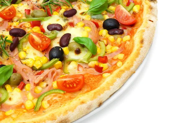 Sappige pizza — Stockfoto
