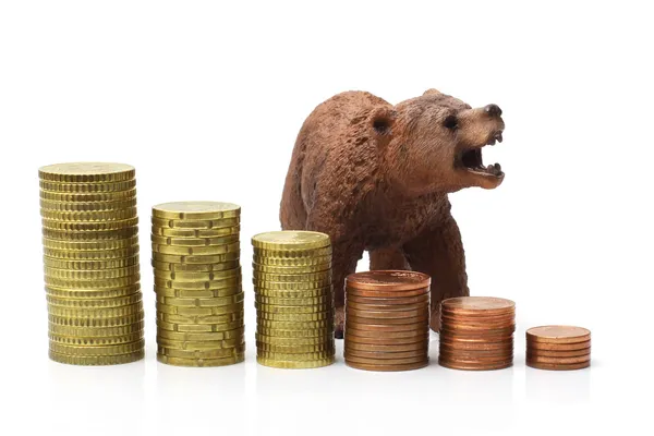 Bärenmarkt an der Börse — Stockfoto