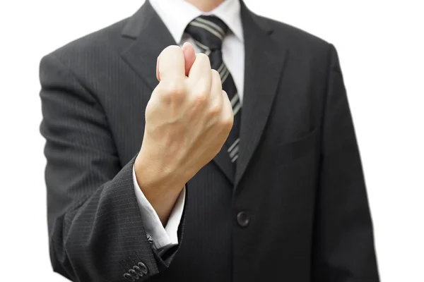 Businessman hand showing a fig sign — Stock Photo, Image