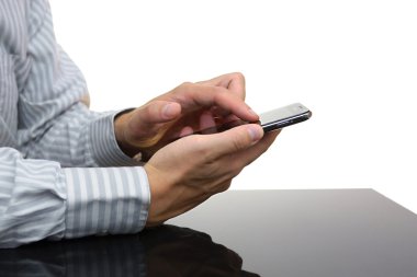 işadamı cep telefonu ile çalışma