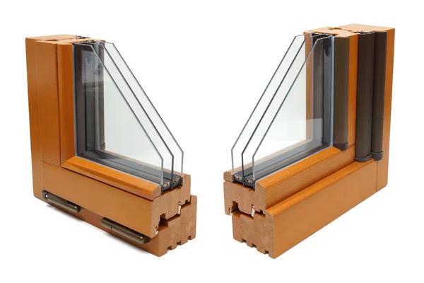 Wooden window profiles — Stock Photo, Image