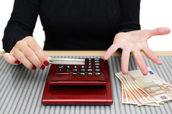 Angry woman over high expenses — Stock Photo, Image