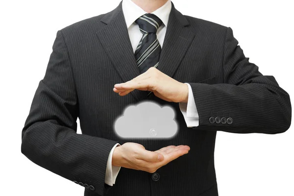 Ochrony chmura informacje dane pojęcie. bezpieczeństwa c — Zdjęcie stockowe