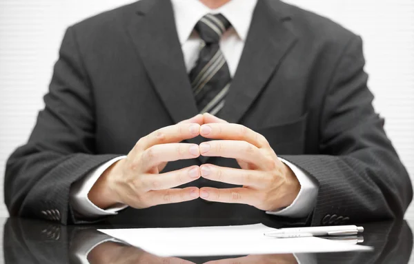 Businessman talking on business meeting — Stock Photo, Image