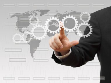 işadamı acil sanal dişlileri. teknoloji ve innovatio