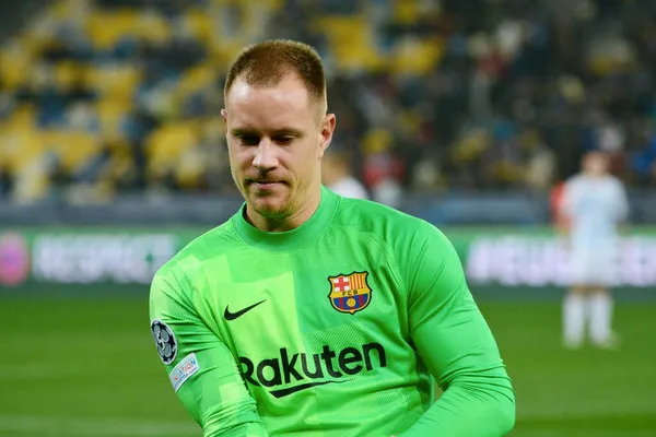 Kyiv Ucrania Noviembre 2021 Marc Andre Ter Stegen Del Barcelona — Foto de Stock