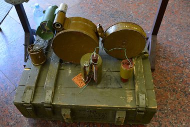 Demined Russian shells and bombs during a safety briefing with the participation of rescuers, sappers and psychologists of the State Emergency Service of Ukraine, employees of the Red Cross Society of Ukraine, Kyiv, Ukraine, Wednesday, July 26, 2022.