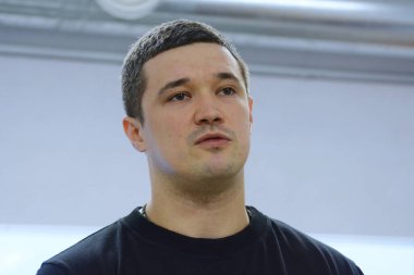 KYIV, UKRAINE - August  04, 2022: Mykhailo Fedorov, Deputy Prime Minister  Minister of Digital Transformation of Ukraine during the test of the connection to the high-speed Internet of one of the schools in the city of Kyiv.