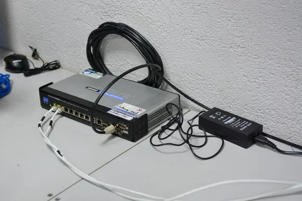 Kyiv Ukraine August 2022 Internet Distribution Router Test Connection High — 图库照片