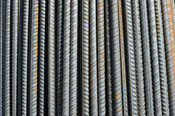 Stack Steel Bar Texture Construction Site — Stock Photo, Image