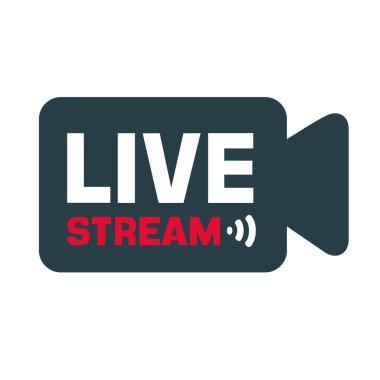 vektör ortam simgesi canlı görüntü. Hisse illüstrasyonu çevrimiçi video çevrimiçi