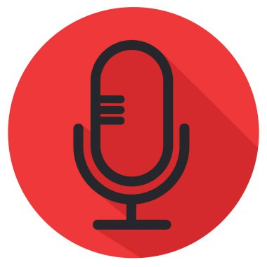 Vektör teknolojili mikrofon. Hisse illüstrasyonu çevrimiçi yayınlanıyor