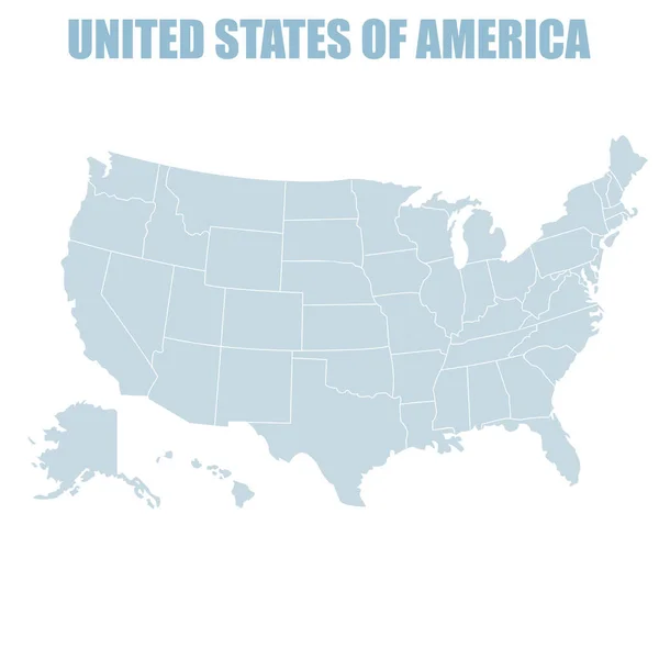 Векторная Иконка America Image Map Фондовая Иллюстрация Соединенные Штаты Америки — стоковый вектор