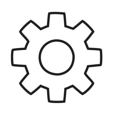 Vektör simgesi ayarları imzası. Stok illüstrasyon ayarları simgesi