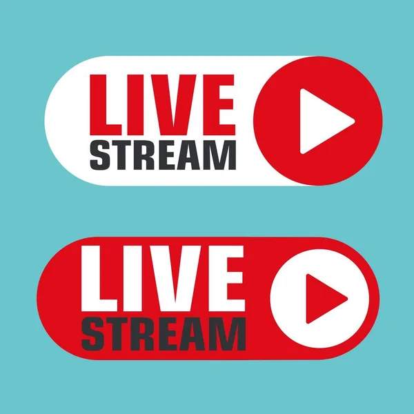 Vector Icon Live Video Stream Sign Stock Illustration Live Online — Stok Vektör