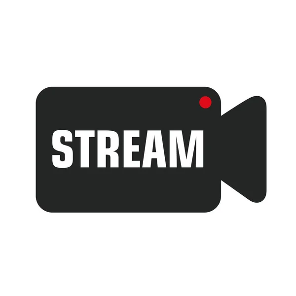 Vector Icon Live Video Stream Sign Stock Illustration Live Online — Stok Vektör
