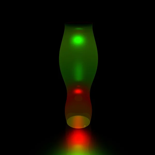 Červeno zelené světlo váza — Stock fotografie