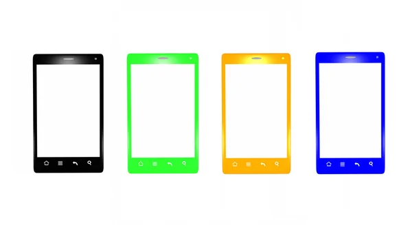 Smartphones multicolores — Foto de Stock