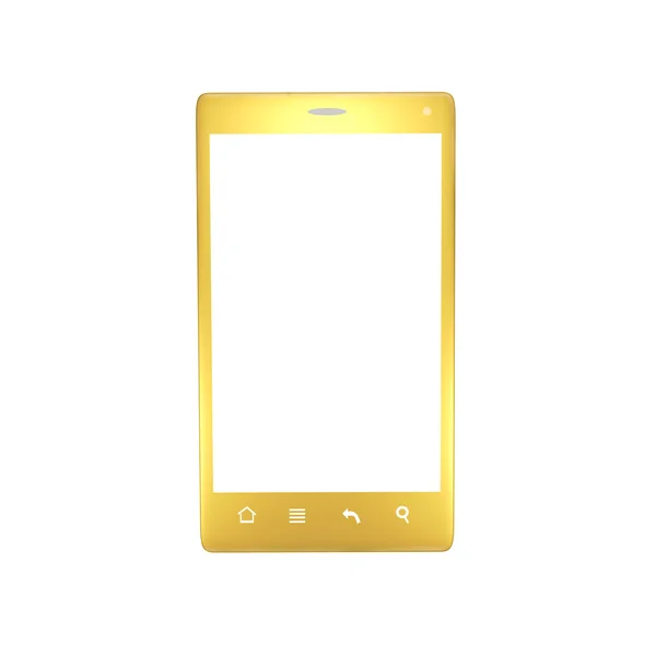 Smartphone in oro — Foto Stock