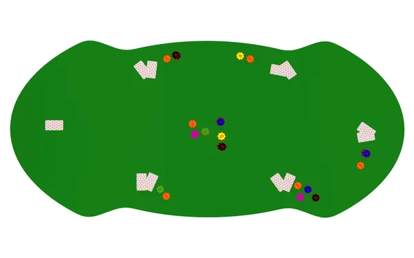 Poker table isolated — Stock Photo, Image