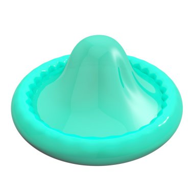 beyaza izole edilmiş prezervatif