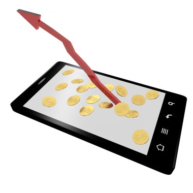 beyaz izole kavramı telefon başarı