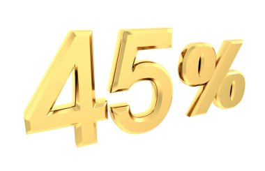 Altın yüzde üzerinde beyaz izole