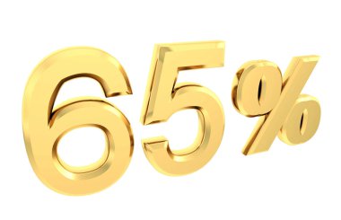 Altın yüzde üzerinde beyaz izole