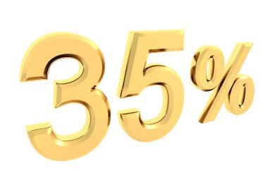 Altın yüzde üzerinde beyaz izole