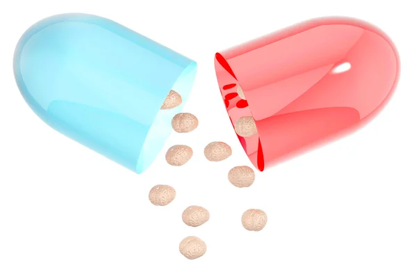 beyaz izole nootropic hapı