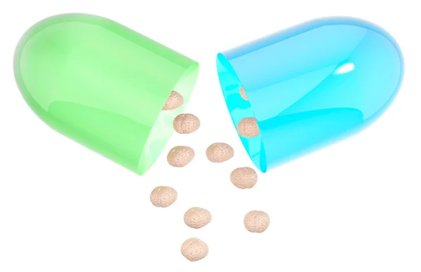 beyaz izole nootropic hapı