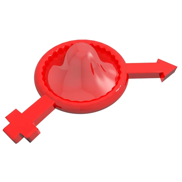 Condom isolated on white — Stock Photo, Image