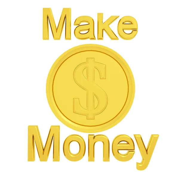 Make money isolated on white — Stock Photo, Image