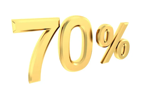 Gold percent isolated on white — Stock Photo, Image