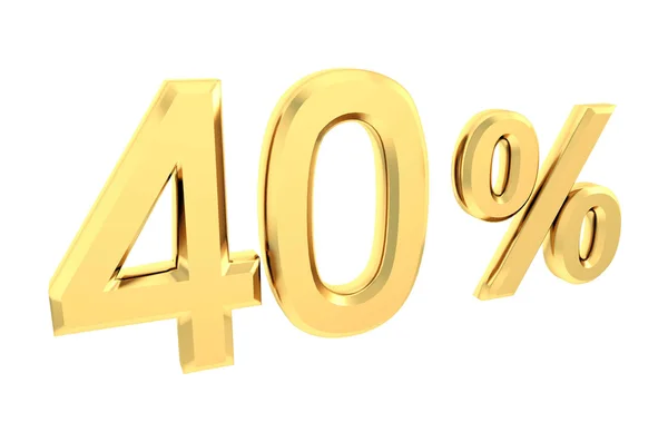 Altın yüzde üzerinde beyaz izole