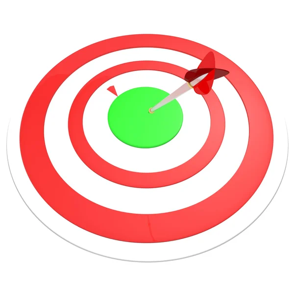 Target with arrow isolated — Stock Photo, Image