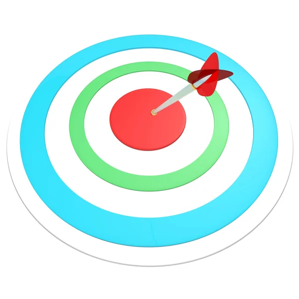 Target with arrow isolated — Stock Photo, Image