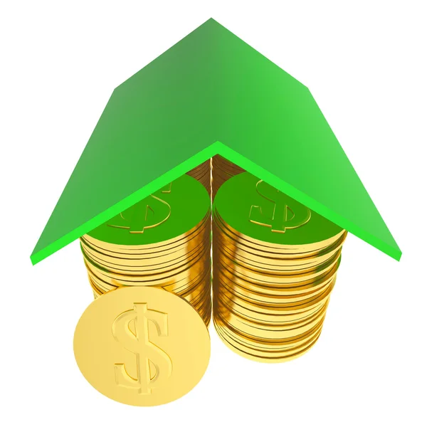 3d house money concept — Stock Photo, Image