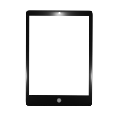 izole siyah tablet pc