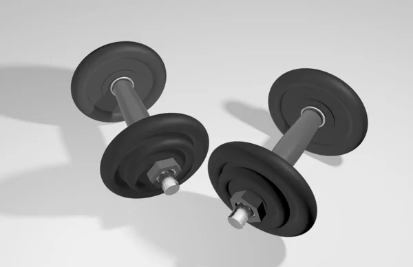 Dumbbells isolated — Stock Photo, Image