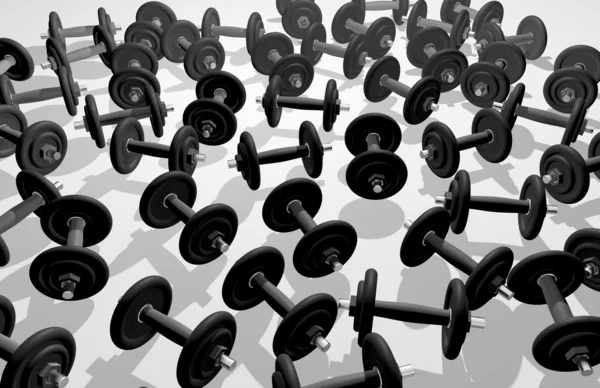 Dumbbells isolated — Stock Photo, Image