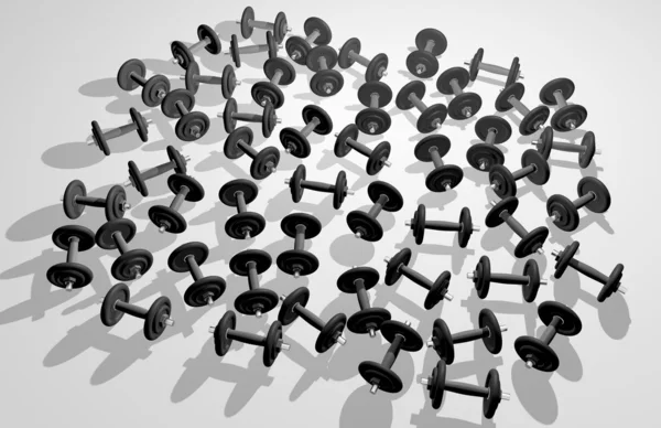 Dumbbells isolated — Stock Photo, Image