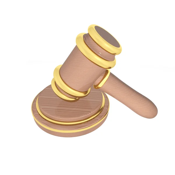 Judges gavel isolated — Stock Photo, Image