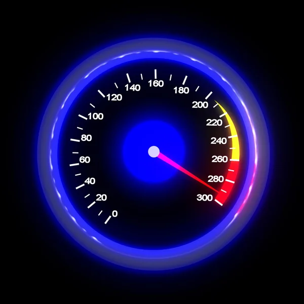 Speedometer isolated on black Stock Photo