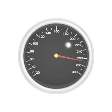beyaz izole hız göstergesi